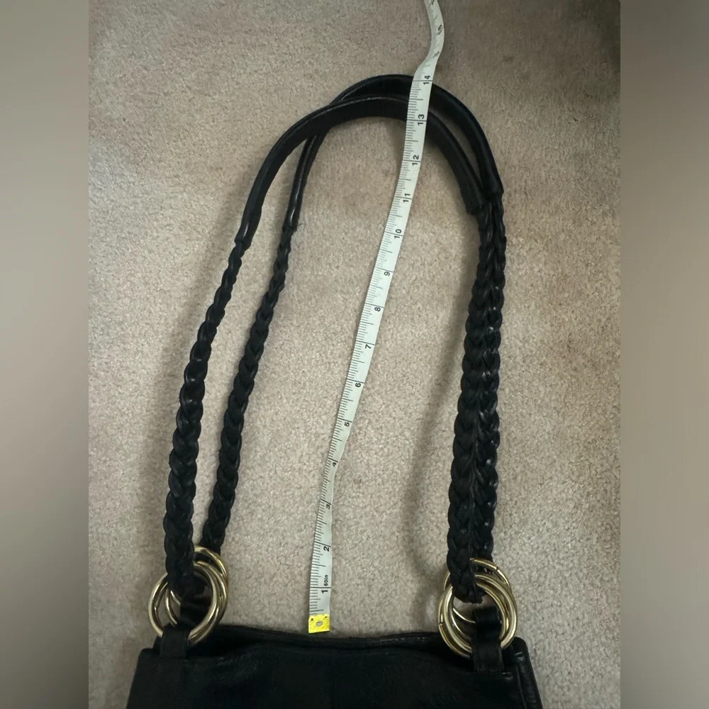 Vintage black leather bag - Picture 4 of 10